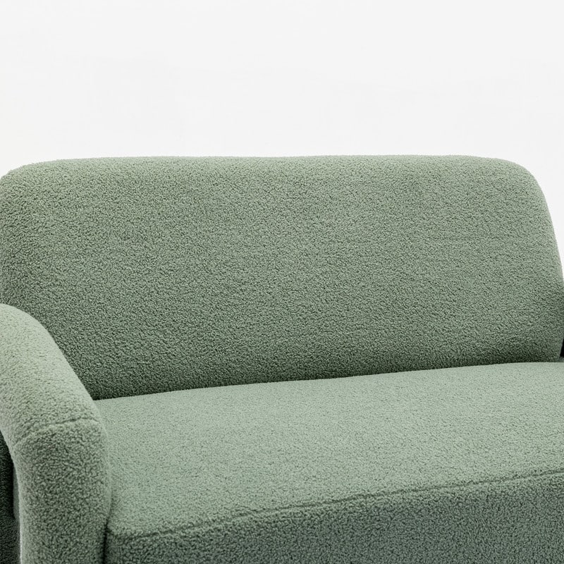 SEYNAR Mid-Century Modern Boucle 51'' Solid Wood Curved Sofa
