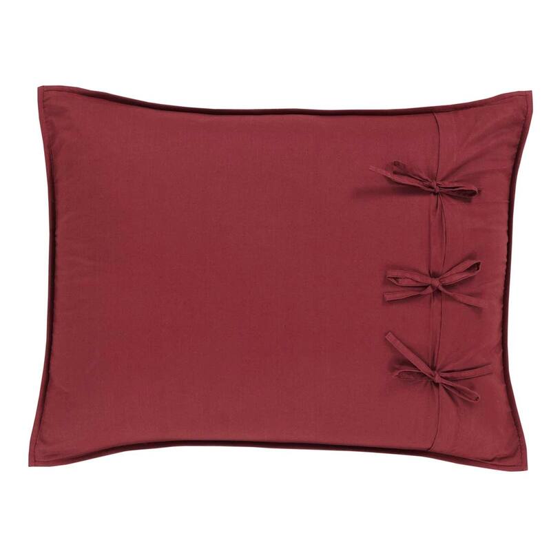Red Primitive Bedding VHC Ninepatch Star Sham Cotton Star Patchwork