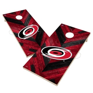 Carolina Hurricanes NHL Cornhole Board Set - Herringbone Design - Bed ...