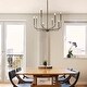preview thumbnail 6 of 13, Raretta Modern 8-Light Black Metal Candle Classic Chandelier for Dining Room