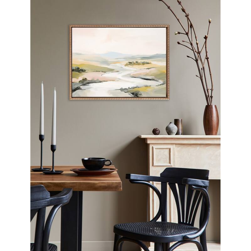 Sylvie Beaded Tranquil Landscape II Framed Canvas by Amy Lighthall