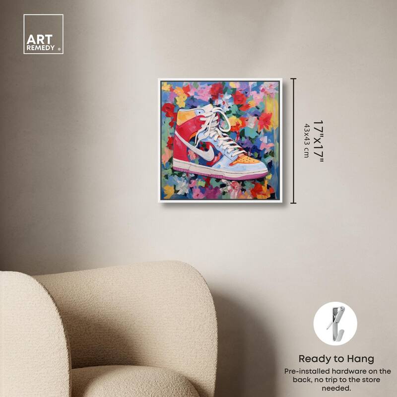 Whimsical Sneaker Canvas by Art Remedy