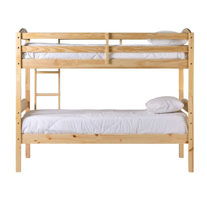 Walker Edison Solid Wood Convertible Twin-over-Twin Bunk Bed