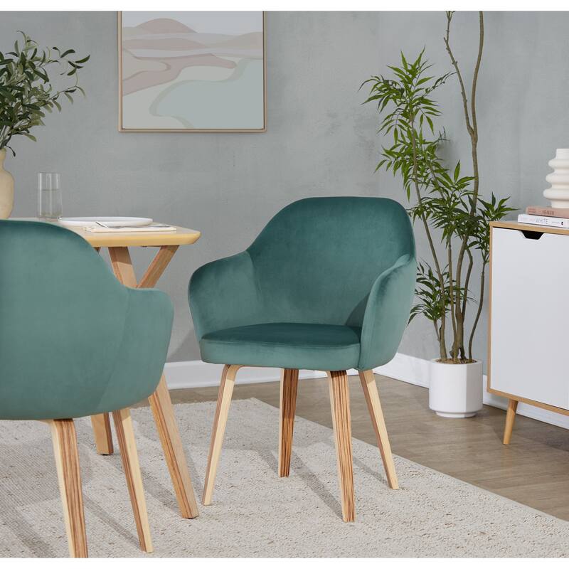 Porch & Den Beckett Dining Chair with Bent Wood Legs (Set of 2)