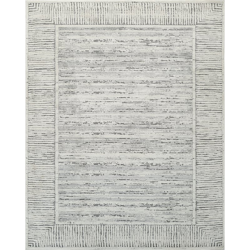 High-Low Savannah Rug - 8'9" x 11'10" - Grey/Ivory