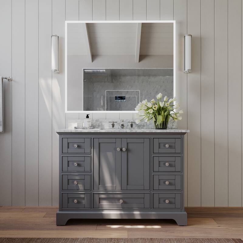 Ancerre Designs Audrey Bathroom Vanity Set - 48" - Sapphire Gray