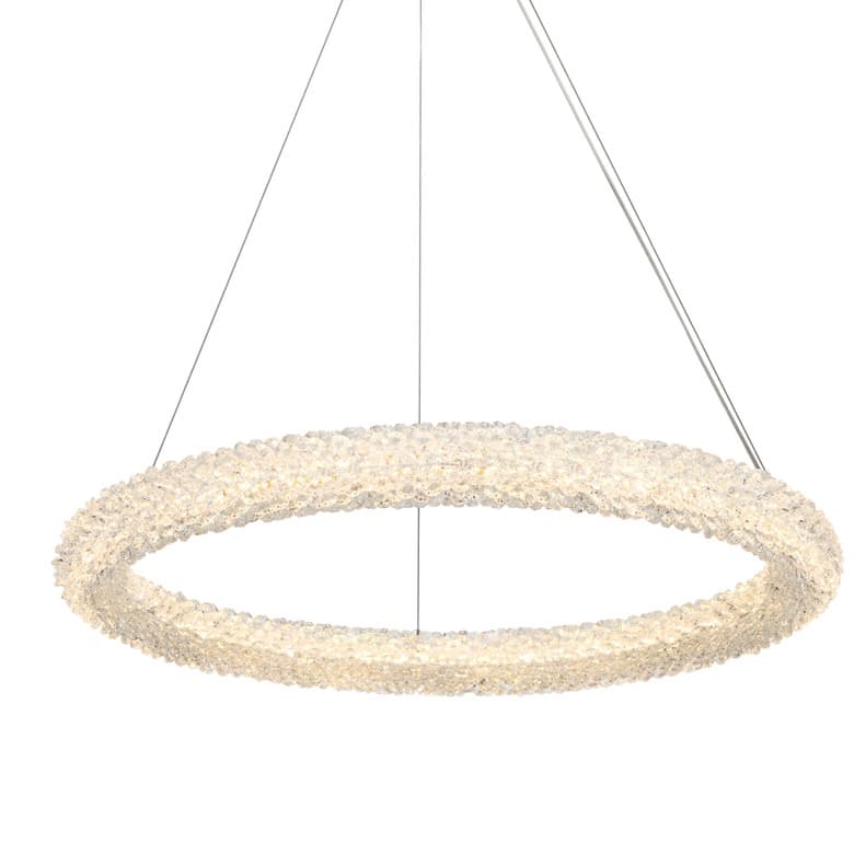 Elegant Lighting 3800D26 Bowen 26" Wide LED Crystal Ring Chandelier