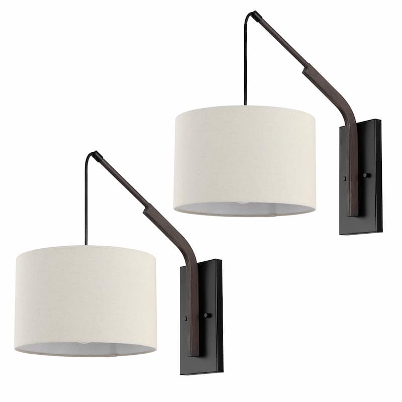SAFAVIEH Lighting Drofn 19" Wall Sconce (Set of 2) - 11" x 19" x 17.5"-withD/H - Multi - 11Wx19Dx18H