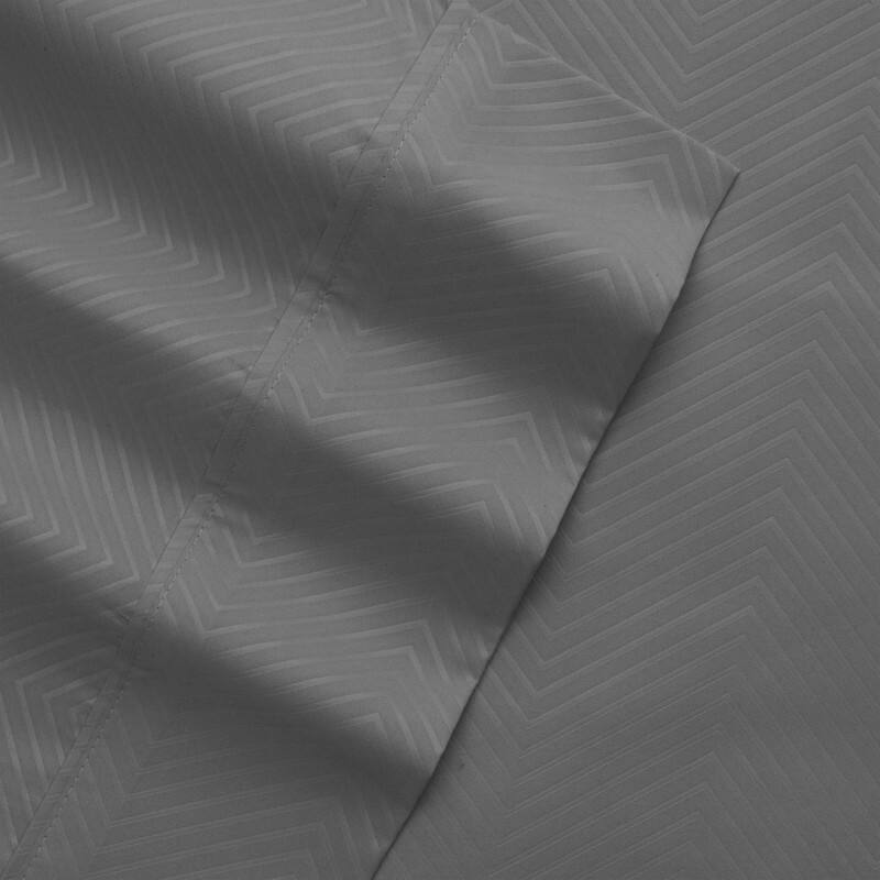 Becky Cameron Chevron 4-piece Deep Pocket Bed Sheet Set