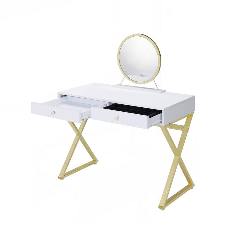 Charming Vanity Desk with Multiple Functionalities and Exquisite Design