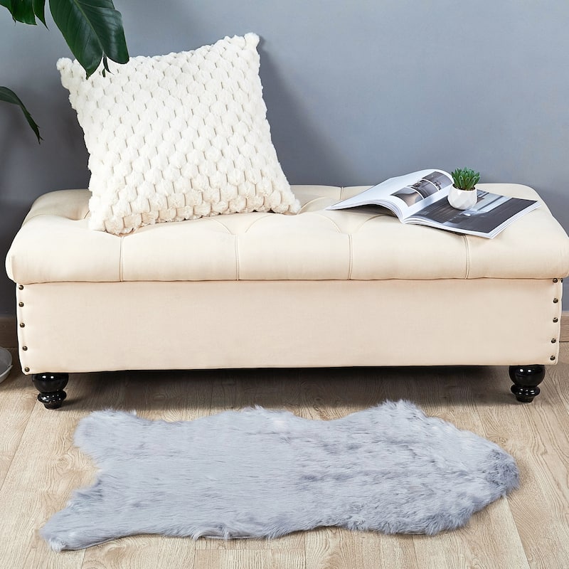 Serenta Shag Sheepskin Silky FauxFur Area Rug Sofa Decor - 24" x 36" - 24" x 36"