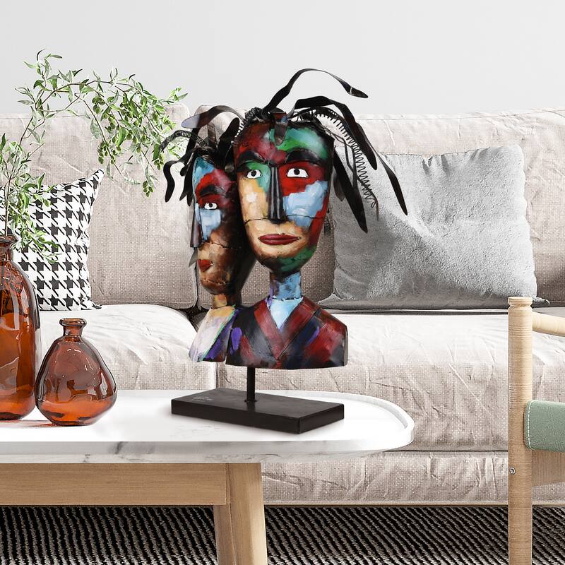 Iron Hand-Painted Colorful Art Sculpture