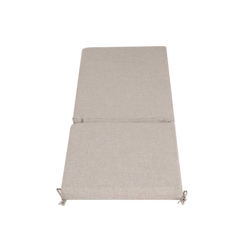 Christopher Knight Home - Noah Luxurious Comfort Outdoor Chaise Lounge Cushion with Secure Ties and Plush Support