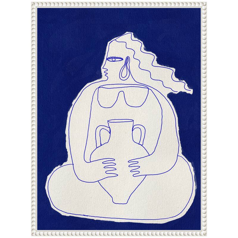 Kate and Laurel Sylvie Solitude 2 Framed Canvas by Shatha Al Dafai