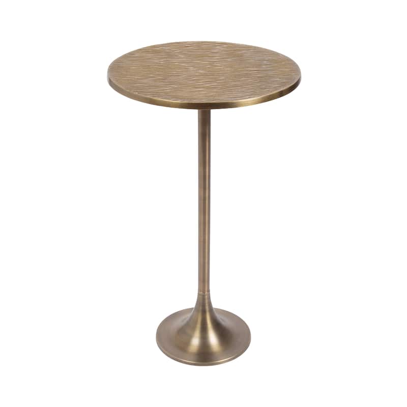 Kate and Laurel Baronet Round Metal Table - 14x14x24 - Gold