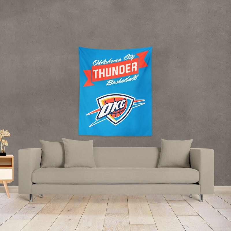 NBA Premium Thunder Printed Wall Hanging - 34"x40"