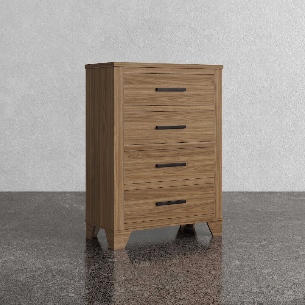 Furniture of America Nyess Modern Chestnut Brown Wood 4-Drawer Chest