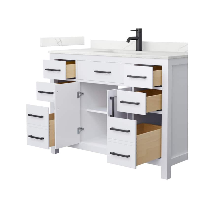 Wyndham Collection WCG2424-48S-QTZ-UNSMXX Beckett 48" Free Standing