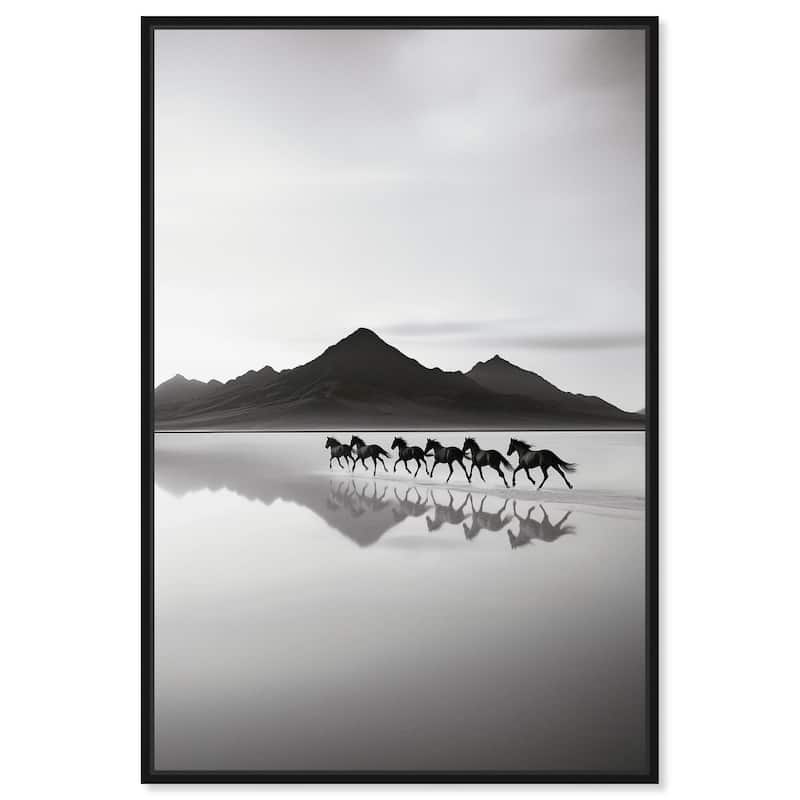 Run of Freedom I Canvas by Art Remedy - 36" x 54" - Black