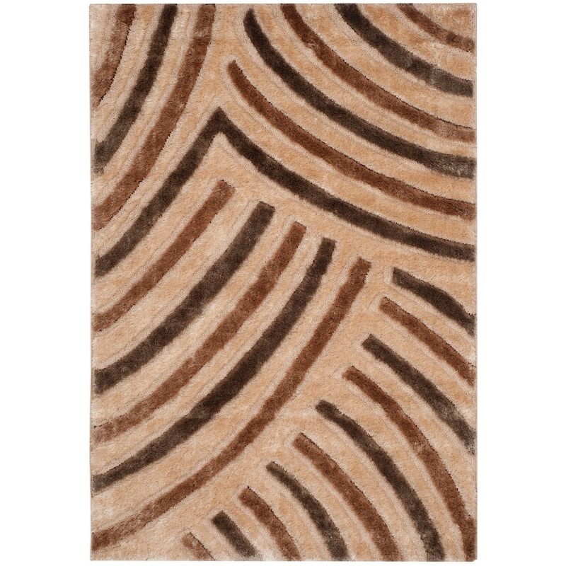 SAFAVIEH Miami Shag Bairbre Abstract Rug - 4' x 6' - Beige/Multi - Rectangle