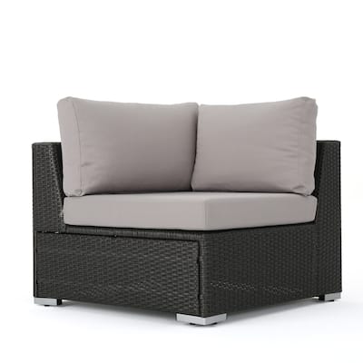Roomfitters Outdoor Wicker Corner Sofa Sectional with Cushions for Stylish Patio Seating