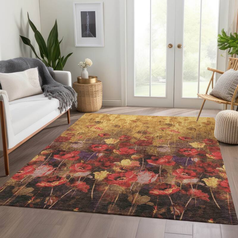 Premium Washable Super Soft Modern Floral Mayfield Rug