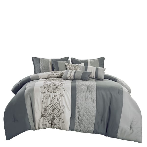 slide 2 of 6, Kubria Luxury 7 Piece Comforter Set Queen
