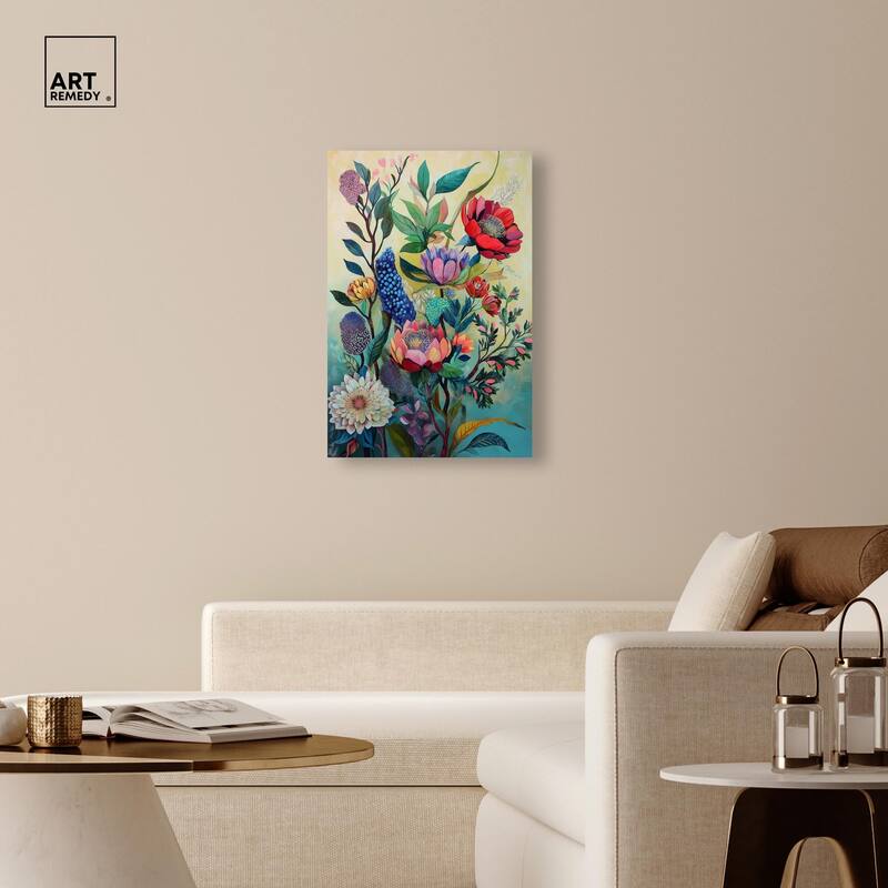 Exotic Bloom Medley II Canvas by Art Remedy, Gallery Wrapped