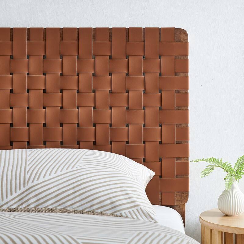 Sparta Twin/Full/Queen/King Vegan Leather Weave Headboard