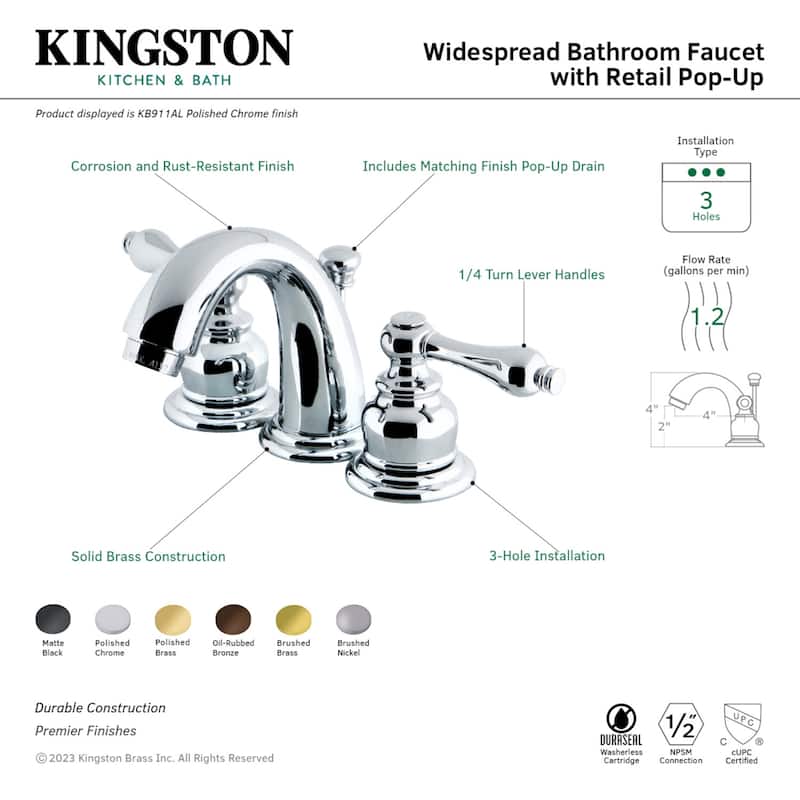 English Country Deck Mount Widespread Bathroom Faucet