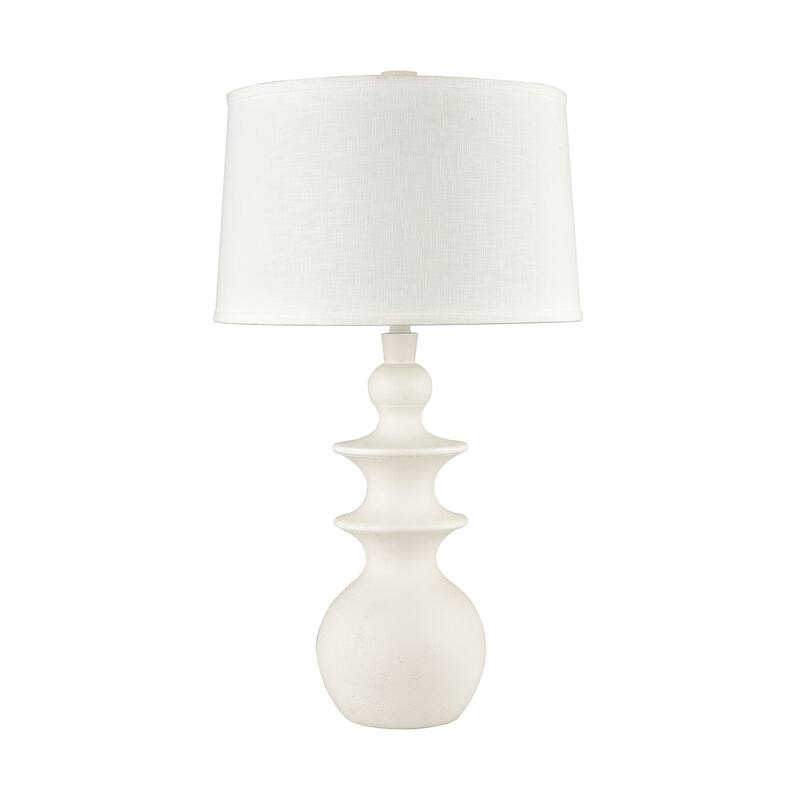Elk Home Depiction Matte White With White Shade 1 Light Table Lamp