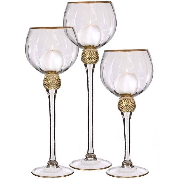 Shop Palais Glassware Elegant Bougeoir Collection Set Of 3