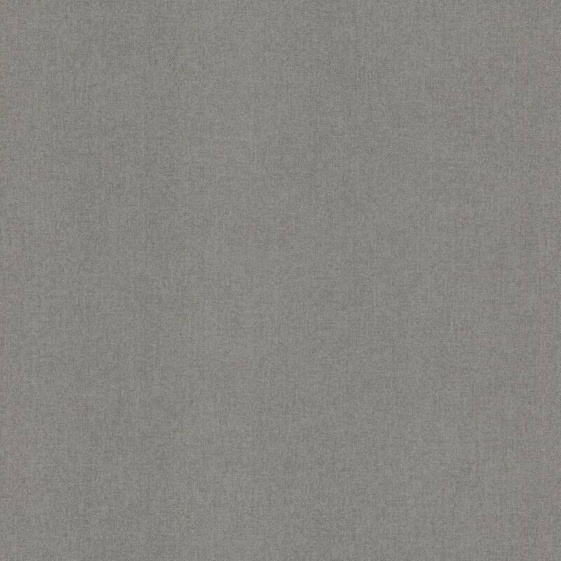 Warner Herringbone Tweed Grey Woven Wallpaper