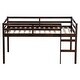 preview thumbnail 41 of 45, Wooden Low Height Twin Size Loft Bed with Ladder,Strengthened Slats