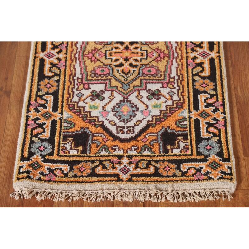 Heriz Serapi Oriental Rug Handmade Medallion Wool Carpet - 2'0"x 3'0"