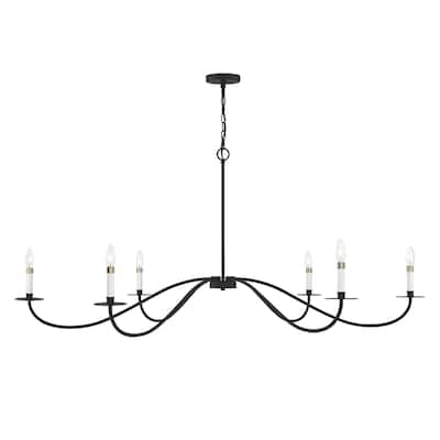 Meridian M100105 6 Light 60" Wide Taper Candle Chandelier