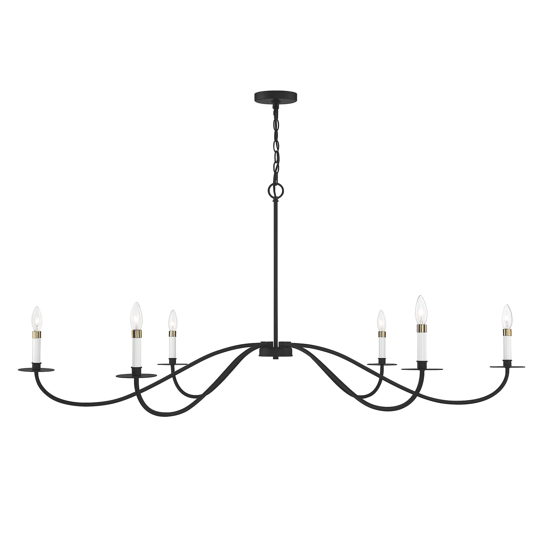 Meridian M100105 6 Light 60" Wide Taper Candle Chandelier
