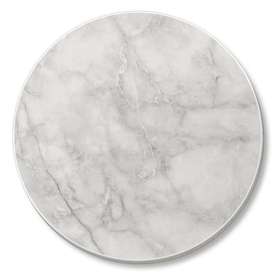 Absorbent Stone Beverage Coasters - Set of 4 - White Marble - Multi-178