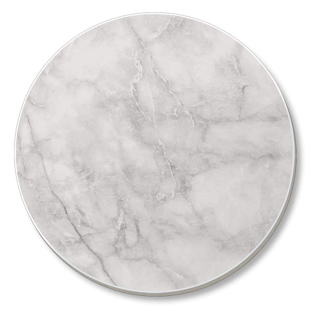 Absorbent Stone Beverage Coasters - Set of 4 - White Marble - Multi-178