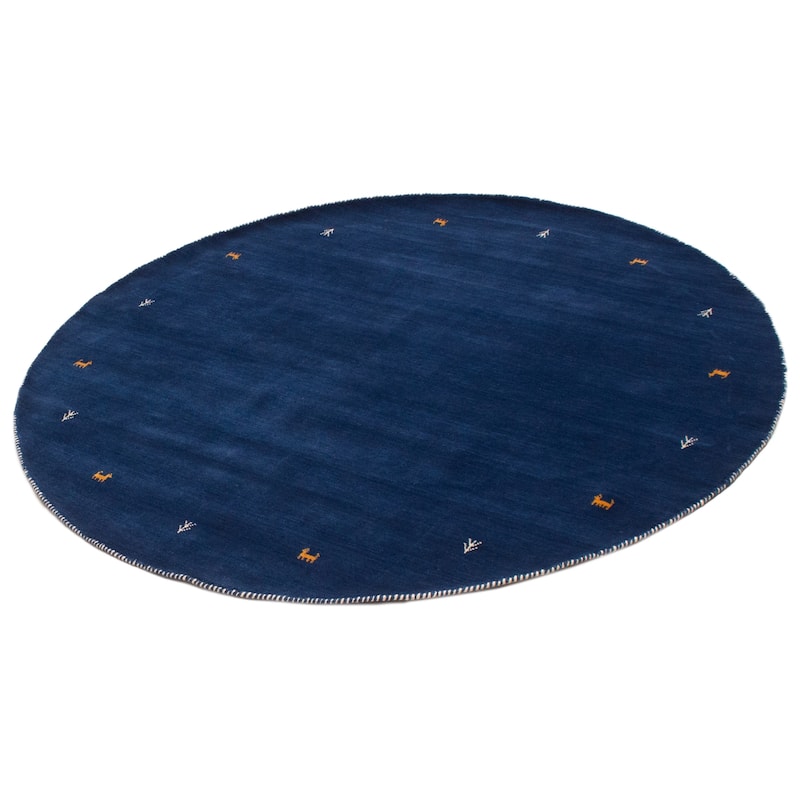 Kashkuli Gabbeh Blue Rug 6'5" x 6'5" - 6'5 x 6'5