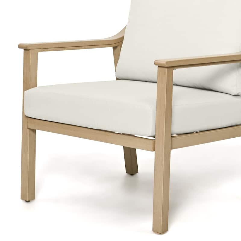 1-Piece Outdoor Aluminum Patio Chair With Cushions