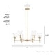 preview thumbnail 6 of 12, Hunter Xidane Metal and Glass Orb Chandelier - Entry, Kitchen or Dining Room Table, Bedroom - Mid-Century Modern, Transitional