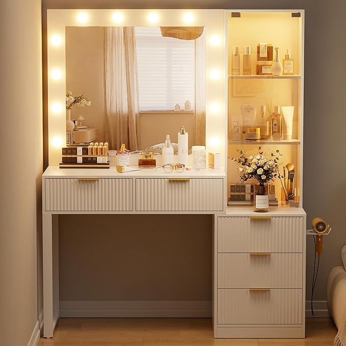 Desk with built in lights new arrivals