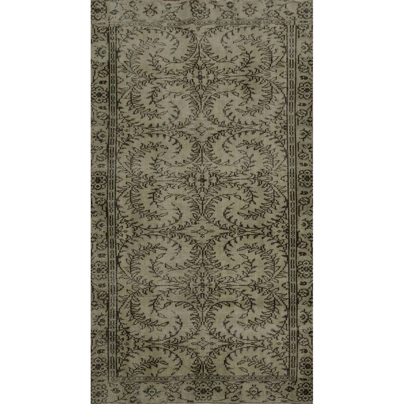 Hand Knotted Oriental 100% Wool Carpet Transitional Floral Beige & Ivories Anatolian Area Rug - 8' 6'' X 5' 1''