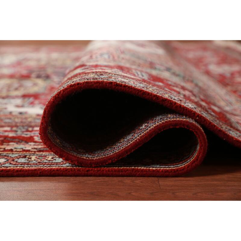 Hand Knotted Oriental 100% Wool Carpet Traditional Medallion Beige & Ivories Heriz (serapi) Area Rug - 10' 0'' X 7' 11''
