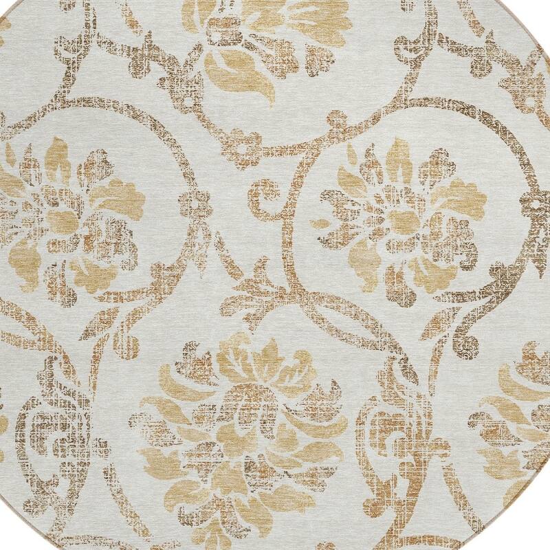 HomeRoots Floral Traditional Rectangle Outdoor Rug