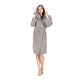 preview thumbnail 35 of 38, Luxury Hooded Terry Cotton Unisex Bathrobe Collection L - Stone