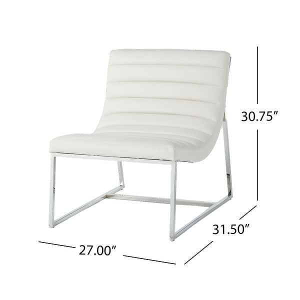 Parisian White Leather Sofa Chair by Christopher Knight Home - On Sale ...