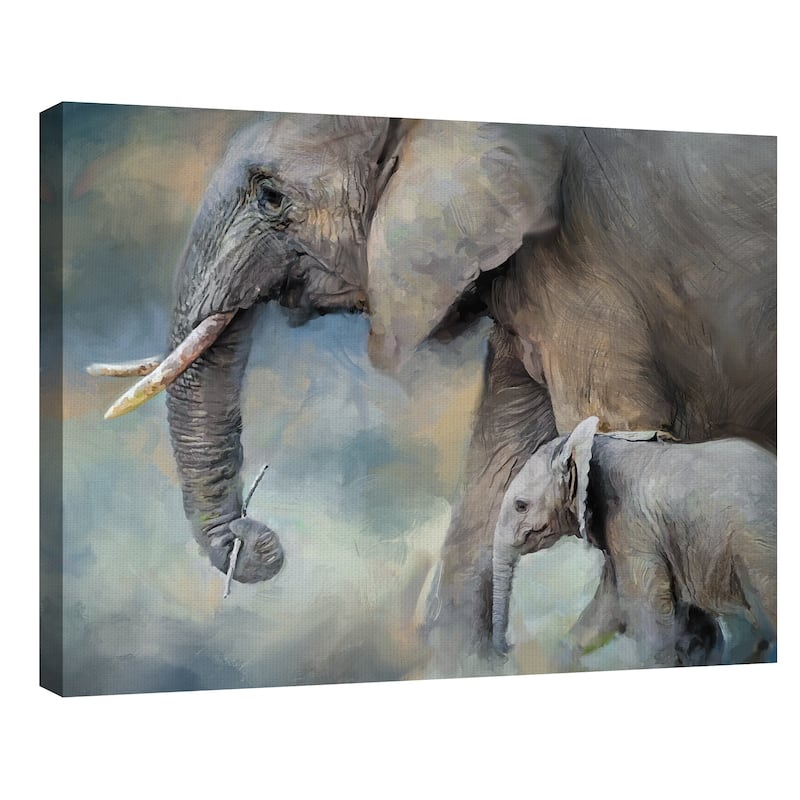 Elephant Family by Studio Arts Canvas Art Print