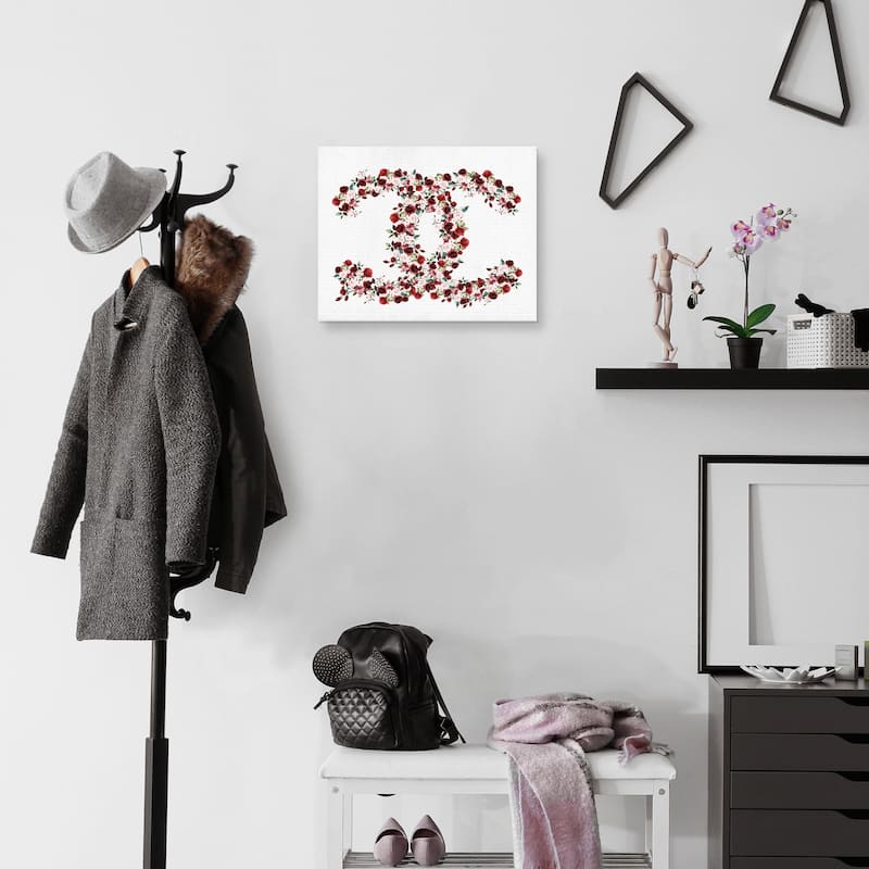 Fashion Floral Logo Canvas Art Print